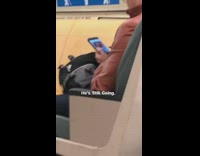 Guy swipes right on all girls profiles on Tinder, on subway