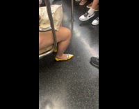 Collab Subway_Creatures - Woman wears the iconic gogo taxi flats
