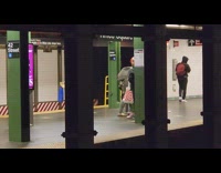 guys have speaker play Weeknd in subway station