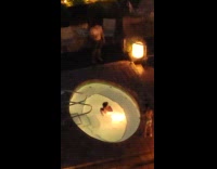 Collab IITW - Woman bikini poses in jacuzzi for photo