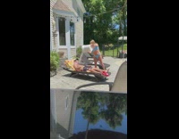 Collab BitchIG2 - Bikini girl pours water on guy sunbathing 