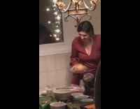 Girl drops shatters cheese ball plate fail