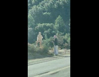 Collab IITW - Woman thin dress pole side road bushes