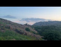 Man pees with beautiful view in front