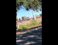 Tanks on the cargo of the train