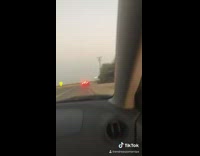 Girl misses turn drives car off road 