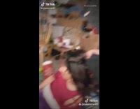 Guy farts on hair and moves it 