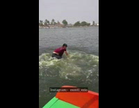 Guy tries to dive but realizes its shallow 