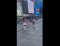 Girl white skirt boots kpop dance nyc