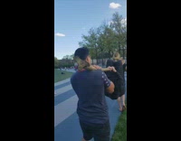 Two guys carry stick guy hanging pt. 2