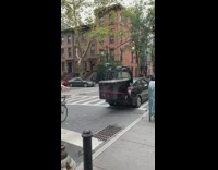 Fridge being transported back of prius