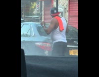 Collab WINY - Man dancing while splashed by fire hydrant 