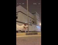 Long white garment windy green trash can 