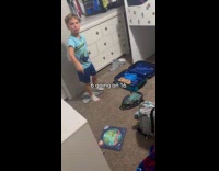 Kid packs up stuff tells mom he is moving out