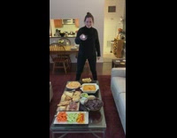 Girl black sweater pants picture charcuterie board