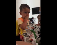 Collab Clips MPUGC - Woman and nephew eating veggie straw 