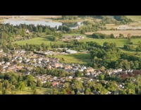 Hill overlooks city people cheer essential workers 