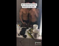 Guy lets friend cut his hair fail 