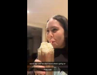 Family is high laugh woman with drink