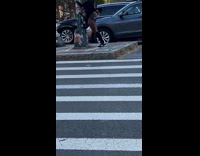 Collab WINY - Woman lamppost pole dance on the street