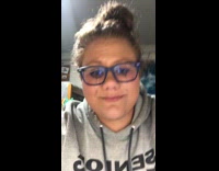 Girl has mascara running down her face