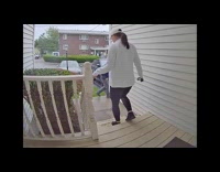 Guy climb down stairs accidentally stepped on chipmunk 