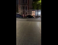 Group wearing inflatable chicken costume for Halloween 