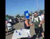beer box head slammed on table