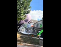 Submitter shows huge jack skellington halloween inflatable