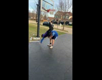 Kid gets mad after losing basketball game 