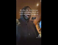 Girl mouth open surprised in black hoodie 