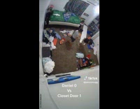 Closet door falls on little boy in room 