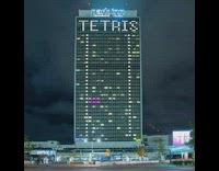 Building time lapse edited to a Tetris game