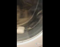 Airpods inside of laundry wash