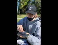 Collab BitchMP - Girl pretends to do coke off phone vaccines