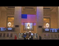 Collab Subway Creatures - Guy black tux plays trumpet new york 