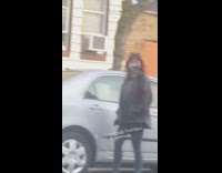 White convertible car with christmas decorations decals