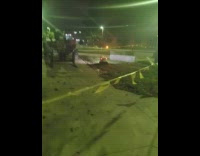 Food Delivery Robot got stuck in the mud and asked for help