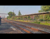 Train pass by carry black cylinder tanks