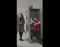 Man work inside a coffee vending machine