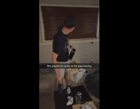 Collab ClipsIG - Guy plays outro song as he leaves the room