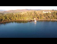 Built House transported across the water to another land