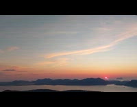 Sunset and sunrise view on Brossviksåta, Norway