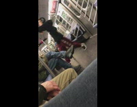 Red Track Pants Headphones Guy  Dances Up and Down Subway Car