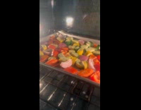 Onion dance while cooking inside the oven