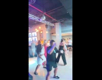 [Third Party] Guy does cha cha slides on floor