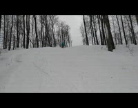 Collab Allfails - Blue Jacket Ski Skier Messes Up And Falls Forward In Snow Front Flip