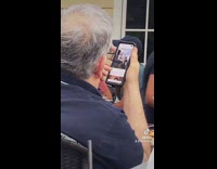 Collab BitchMP - Older man on phone liking pictures of women