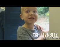 Little boy on metro train tries to say London Bridge but instead says London Bitch