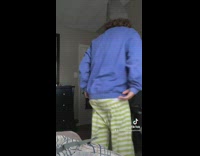 Guy shakes butt aggressively to song as he is walking away